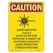 Signmission OSHA RADIATION Sign Laser Radiation Class W/ Symbol 10in X 7in Rigid Plastic, 10" H, 7" W, Portrait OS-CR-P-710-V-10238 - alternate 1